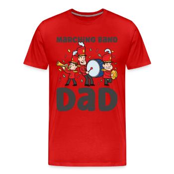 Marching Band Clarinetist School Rehearsal Music - Men's Premium Organic T-Shirt - red - Front - Damien (186cm)