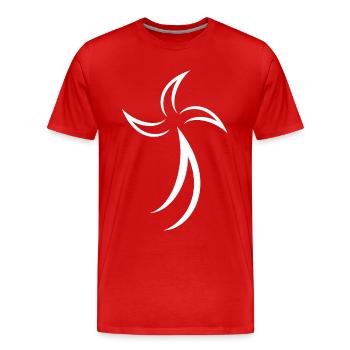 Hermine Celtic Bretagne - T-shirt bio Premium Homme - rouge - Devant - Damien (186cm)