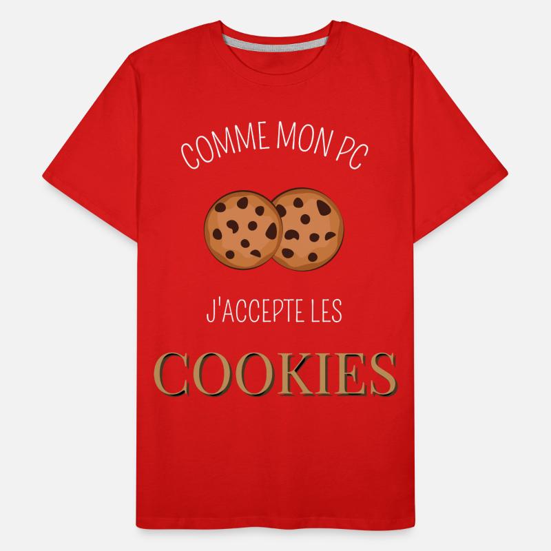 Comme mon pc j'accepte les cookies T-shirt bio Premium Homme