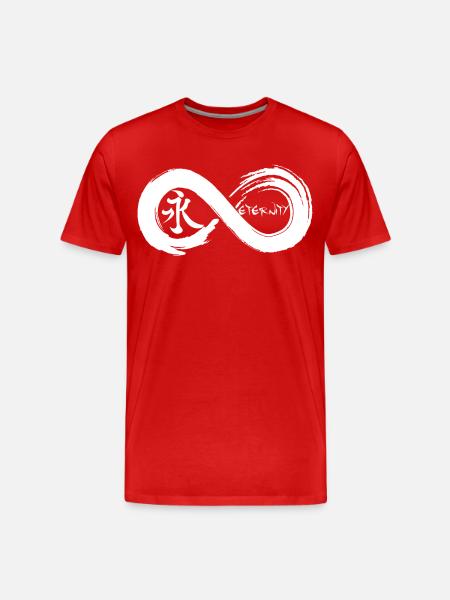 Oändlig symbol och evighet på japanska (vit) - Organic T-shirt Ekologisk premium-T-shirt herr - röd