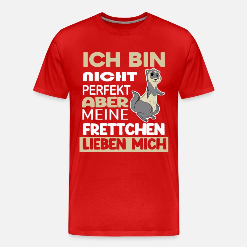 Frettchen - Männer Premium Bio T-Shirt - Rot