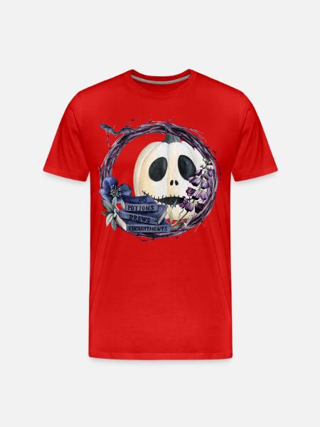 Halloween Pumpkin - Men's Premium Organic T-Shirt - red