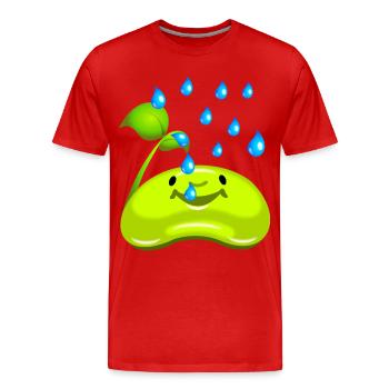 Jardinier amateur petit semis - T-shirt bio Premium Homme - rouge - Devant - Damien (186cm)