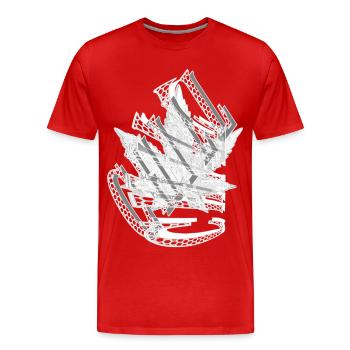CHILL Hemp Leaf - Men's Premium Organic T-Shirt - red - Front - Damien (186cm)