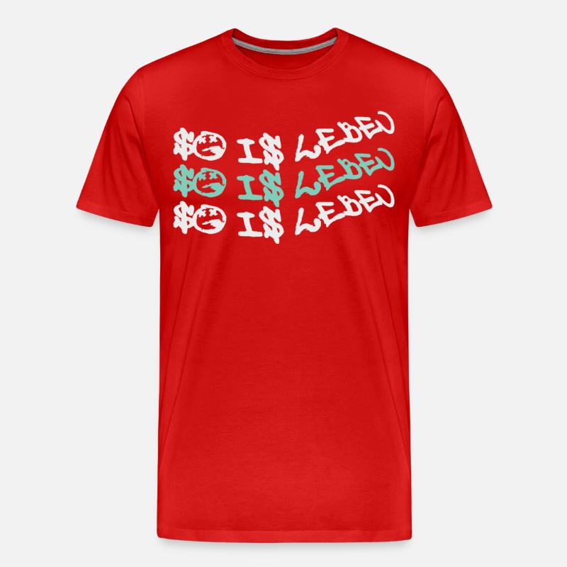 Zitat So is leben - Männer Premium Bio T-Shirt - Rot