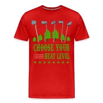 Choose your heating level, Heating 2022 - Men's Premium Organic T-Shirt - red - Front - Damien (186cm)