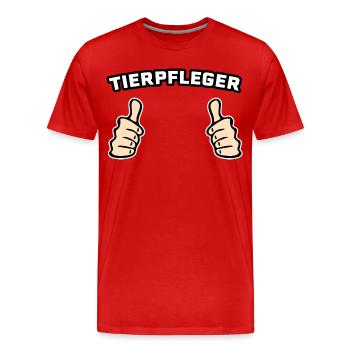 Tierpfleger Beruf Geschenkidee - Männer Premium Bio T-Shirt - Rot - Vorne - Damien (186cm)