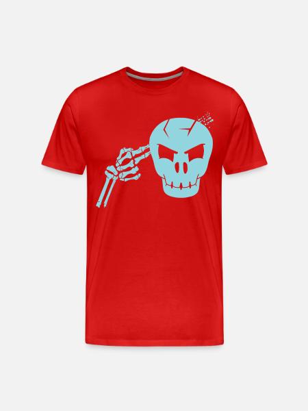 Skull head shot - Men's Premium Organic T-Shirt - red