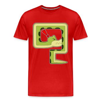 Jeu de serpent - T-shirt bio Premium Homme - rouge - Devant - Damien (186cm)