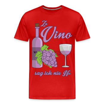 Wein Liebhaber - Männer Premium Bio T-Shirt - Rot - Vorne - Damien (186cm)