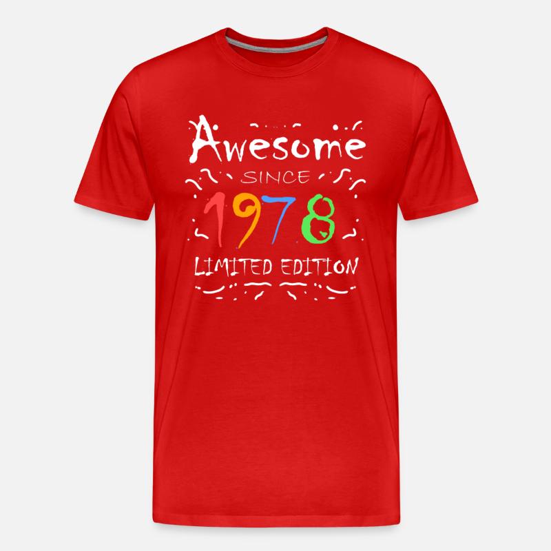 1978 - Männer Premium Bio T-Shirt - Rot