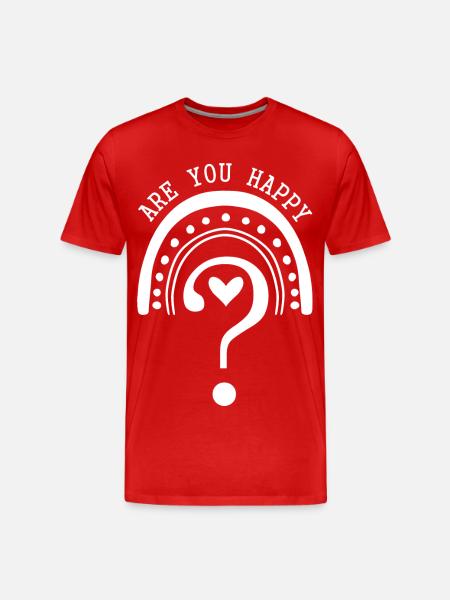 Are you happy? - Men's Premium Organic T-Shirt - red
