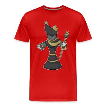 Chess Piece Bishop Chess - Men's Premium Organic T-Shirt - red - Front - Damien (186cm)
