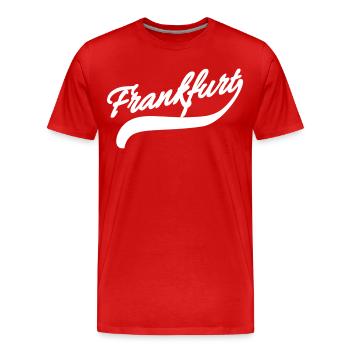 Francfort Rétro - T-shirt bio Premium Homme - rouge - Devant - Damien (186cm)