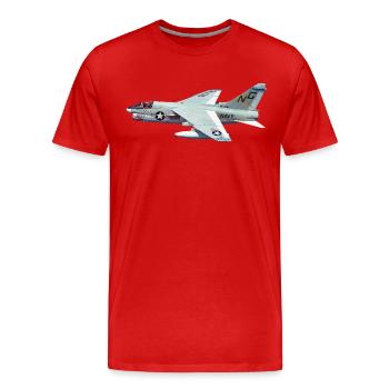 A-7 Corsair II - T-shirt bio Premium Homme - rouge - Devant - Damien (186cm)