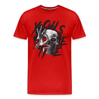 Le voyez-vous? - T-shirt bio Premium Homme - rouge - Devant - Damien (186cm)