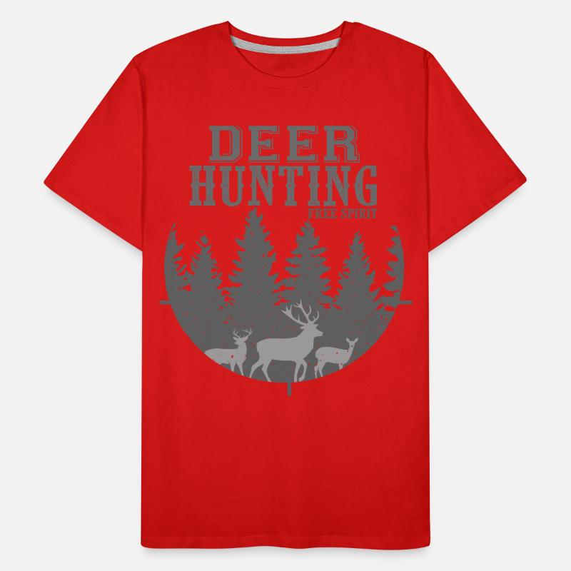 Jagd Hirschjäger cooles Geschenk Papa Opa Männer Premium Bio T-Shirt