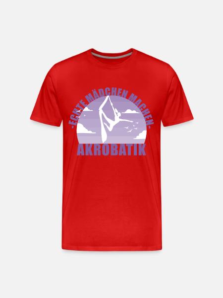 Echte Mädchen machen Akrobatik! Geschenk - Männer Premium Bio T-Shirt - Rot