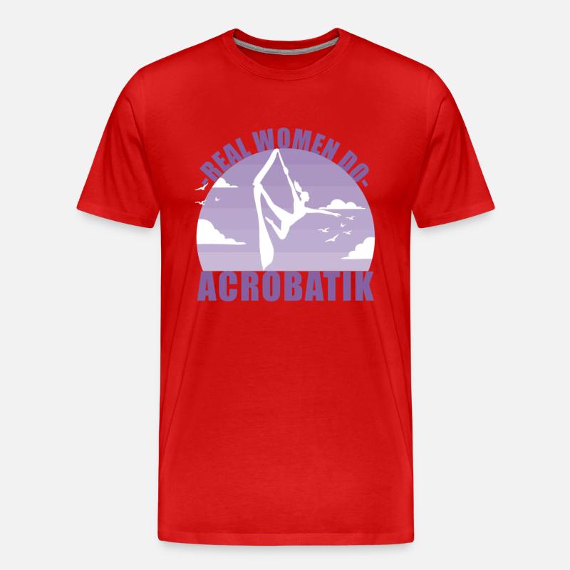 Akrobatik Luftakrobatik Acrobatik Sport Geschenk - Männer Premium Bio T-Shirt - Rot