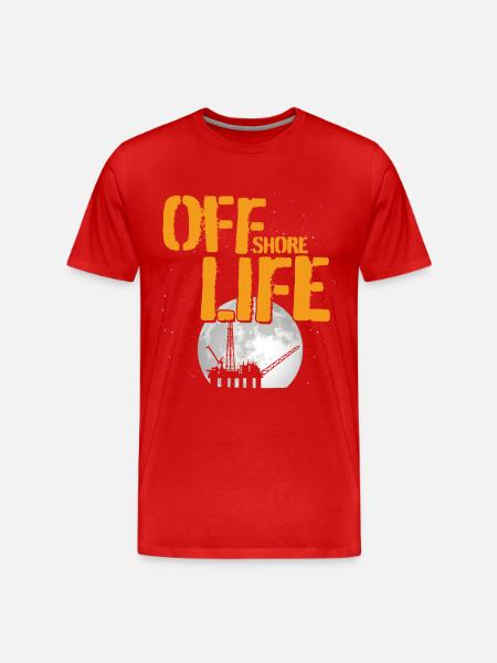 Off Shore Life - Männer Premium Bio T-Shirt - Rot