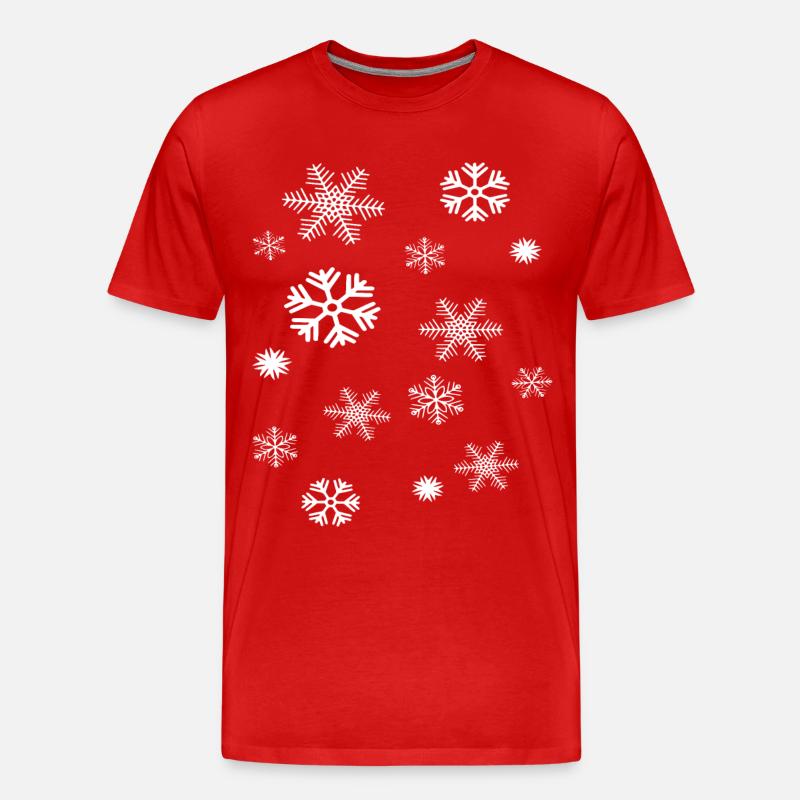 Flocons - T-shirt bio Premium Homme - rouge