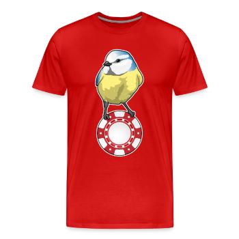 Vogel Poker Jetons de Poker - T-shirt bio Premium Homme - rouge - Devant - Damien (186cm)