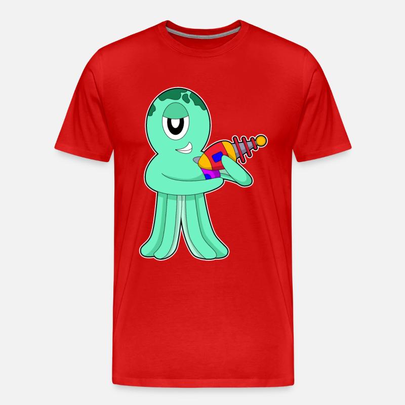 Octopus Alien - T-shirt bio Premium Homme - rouge