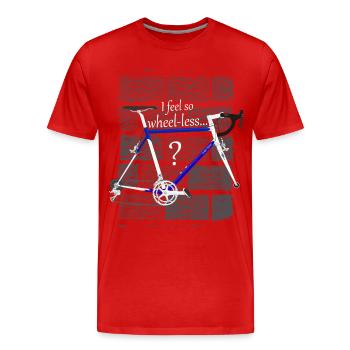 Je me sens tellement sans roues - T-shirt bio Premium Homme - rouge - Devant - Damien (186cm)