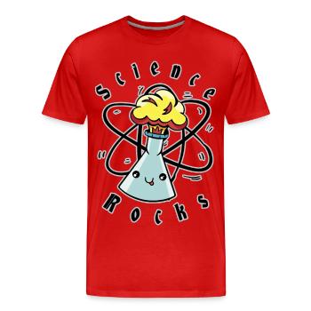La science roche - T-shirt bio Premium Homme - rouge - Devant - Damien (186cm)