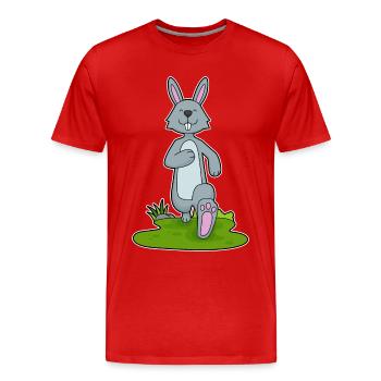 Bunny Jogger Jogging Sport - Men's Premium Organic T-Shirt - red - Front - Damien (186cm)
