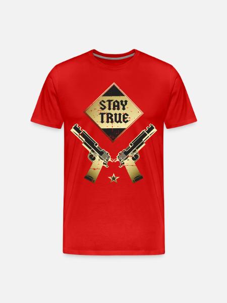 Bleib dir Treu - Männer Premium Bio T-Shirt - Rot