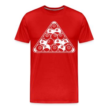 Billard Rack - Männer Premium Bio T-Shirt - Rot - Vorne - Damien (186cm)