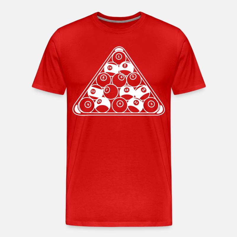 Billard Rack - Männer Premium Bio T-Shirt - Rot