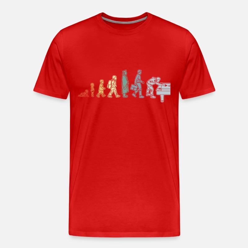 Pool Evolution - Männer Premium Bio T-Shirt - Rot