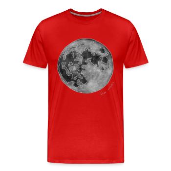 MOND - Männer Premium Bio T-Shirt - Rot - Vorne - Damien (186cm)