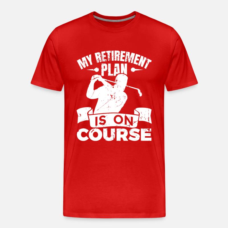 Golfspieler Ruhestand - Männer Premium Bio T-Shirt - Rot