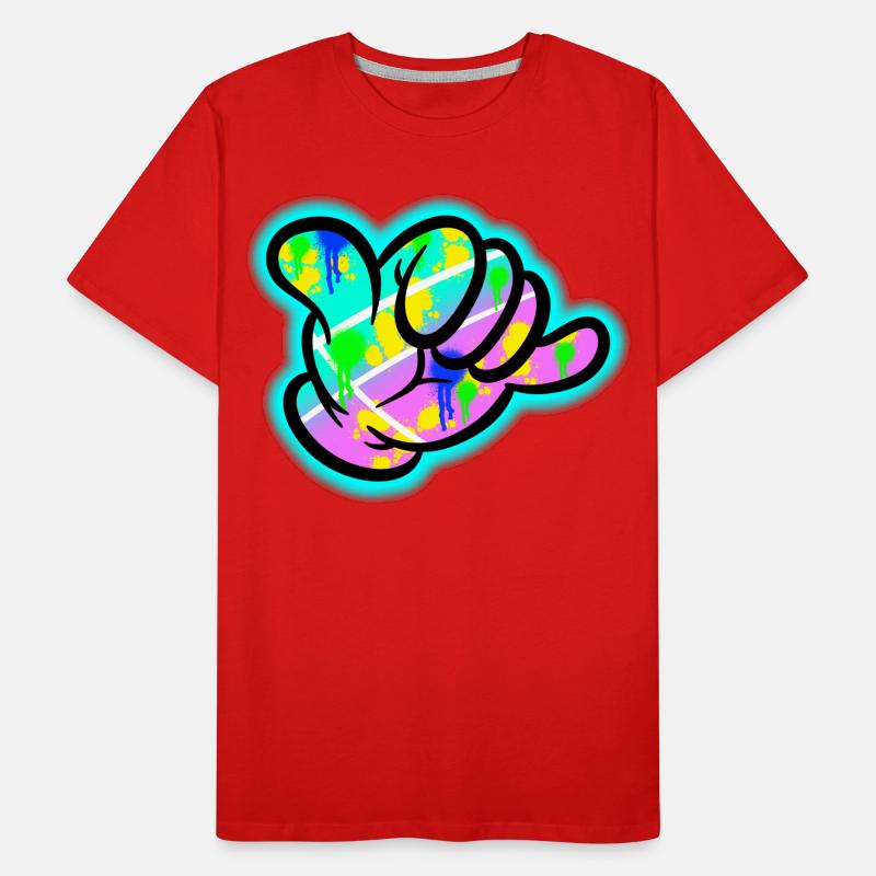 Shaka Graffiti Colour Explosion Men's Premium Organic T-Shirt
