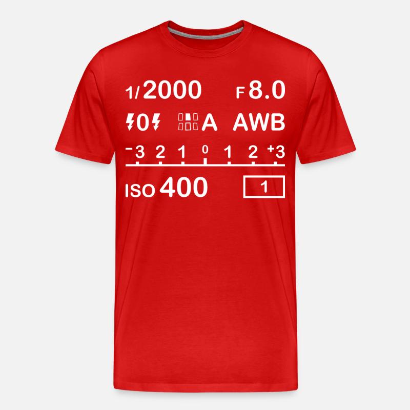 Digitalkamera Einstellungen - Männer Premium Bio T-Shirt - Rot