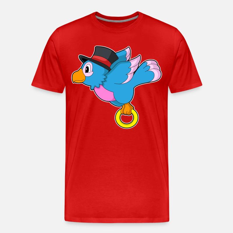 Papagei Bräutigam Ehering Hochzeit - Männer Premium Bio T-Shirt - Rot