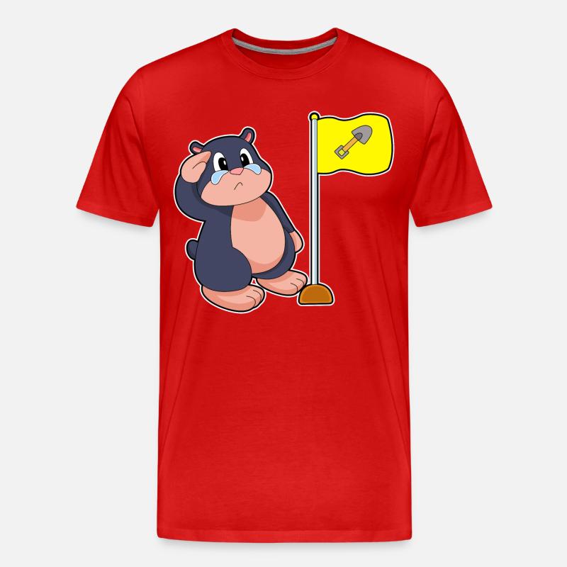 Drapeau taupe - T-shirt bio Premium Homme - rouge
