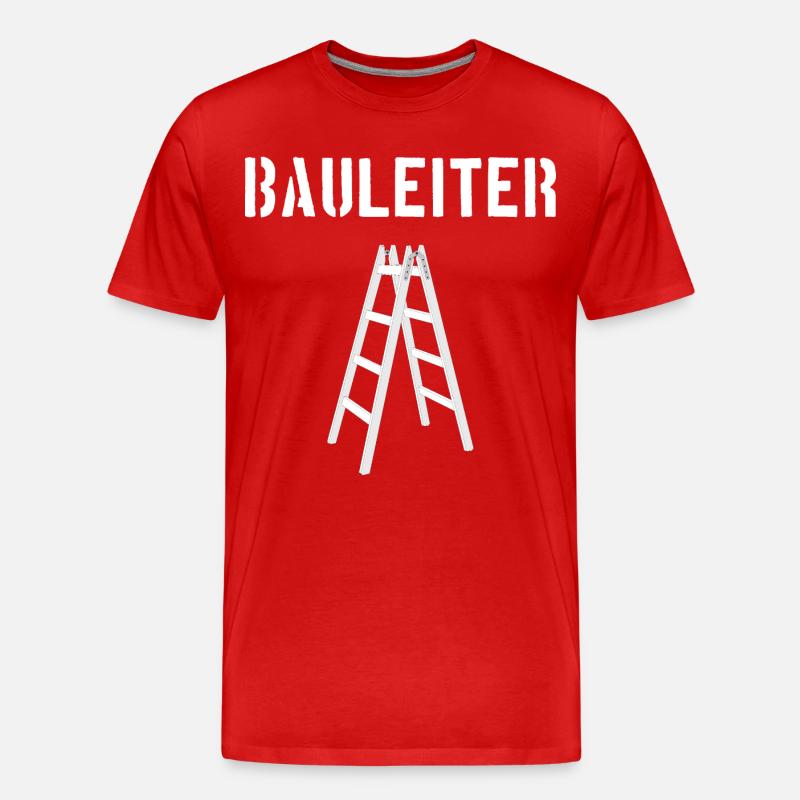 Bauleiter / Bau-Leiter - Männer Premium Bio T-Shirt - Rot