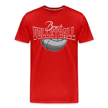 Beach-volley - T-shirt bio Premium Homme - rouge - Devant - Damien (186cm)