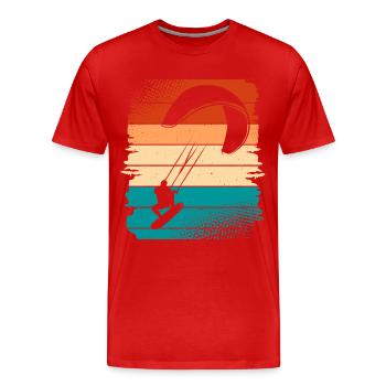 Kitesurfer Kitesurf Kitesurf - T-shirt bio Premium Homme - rouge - Devant - Damien (186cm)