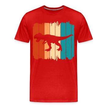 T-Rex - T-shirt bio Premium Homme - rouge - Devant - Damien (186cm)