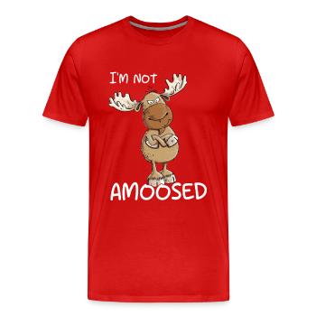Witziger Elch I Elche I Hirsch Rentier Wortspiel - Männer Premium Bio T-Shirt - Rot - Vorne - Damien (186cm)