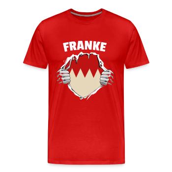 Franke Oberfranke Unterfranke Mittelfranke Franken - Männer Premium Bio T-Shirt - Rot - Vorne - Damien (186cm)
