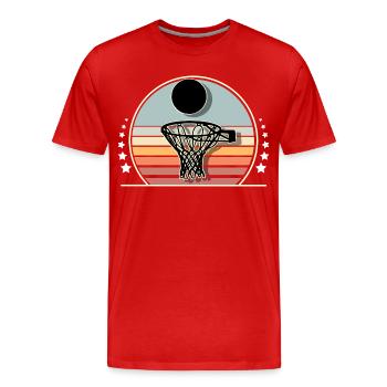 Basketball Basketballer - Männer Premium Bio T-Shirt - Rot - Vorne - Damien (186cm)