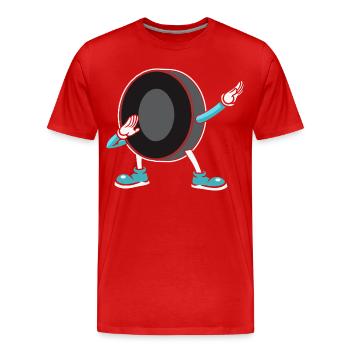 Eishockey - Männer Premium Bio T-Shirt - Rot - Vorne - Damien (186cm)