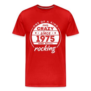 Unique en son genre totalement fou depuis 1975 Rocking - T-shirt bio Premium Homme - rouge - Devant - Damien (186cm)