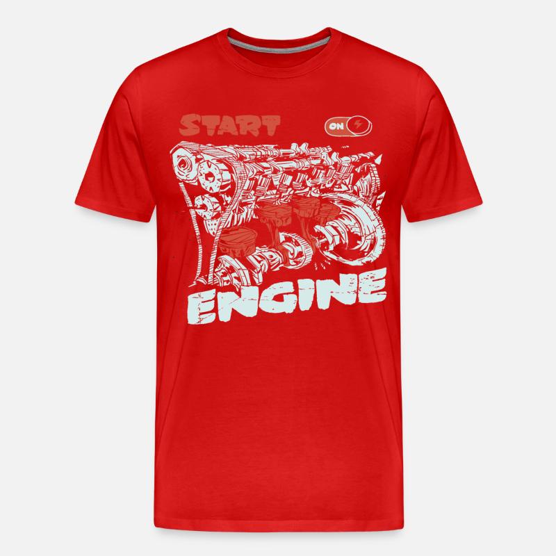 Start the engine, engine, engine - Men's Premium Organic T-Shirt - red